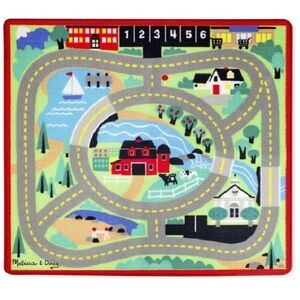 Melissa & Doug Colorful Round the Town play Rug for Kids